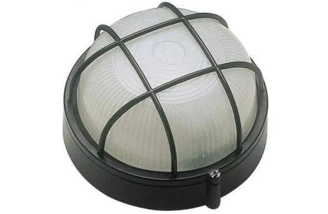 Bulkhead Round Aluminium+Gridⓓ-Black