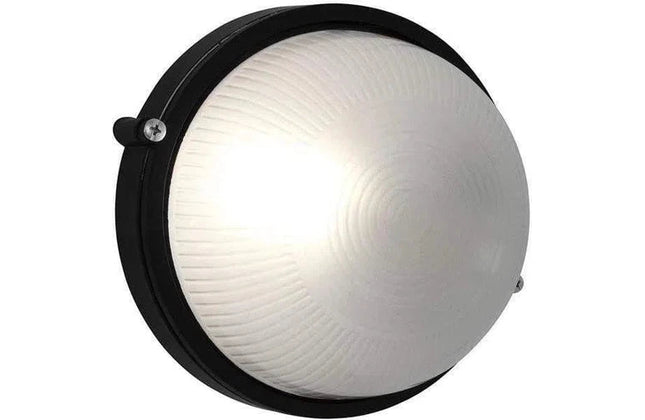 Bulkhead Round Aluminium Plainⓓ-Black