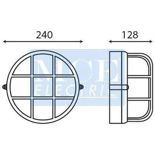 Bulkhead Round Aluminium Plainⓓ-Black-