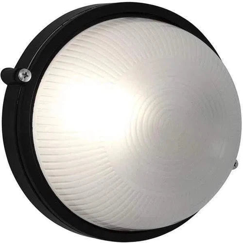 Bulkhead Round Aluminium Plain-Bulkhead-Private Label Lighting-Black-diyshop.co.za