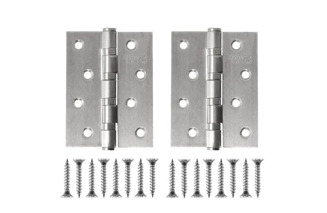 Butt Hinge Bearing Chrome Plated-Chrome-100mm-Pair
