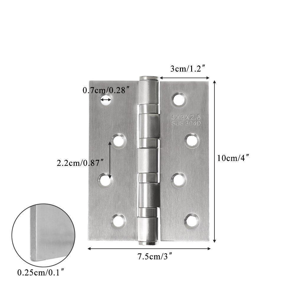 Butt Hinge Bearing Stainless Steel-Hinges-Archies Hardware-100mm-diyshop.co.za