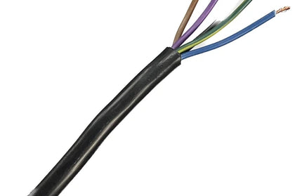 Cable Cabtyre 5-Core Trailer »-0.75𝑚𝑚²-Black-𝑝/𝑚eter