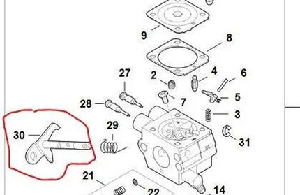 Carburettor for FS38 4140 STIHL-4140/34 (for stop cable)-