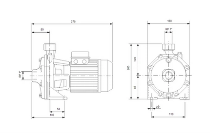Centrifugal Pump 230𝑉 NS Grundfos-4-23 0.37𝑘𝑊/4𝑚³ℓ𝑝𝒉/𝐻22𝑚-