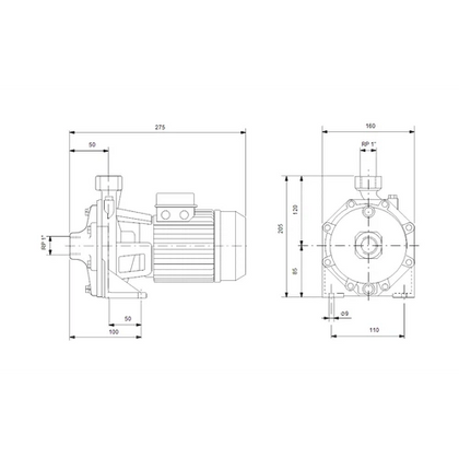 Centrifugal Pump 230𝑉 NS Grundfos-4-23 0.37𝑘𝑊/4𝑚³ℓ𝑝𝒉/𝐻22𝑚-
