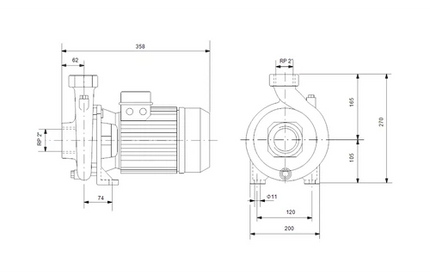 Centrifugal Pump 400𝑉 NS Grundfos-30-18 1.85𝑘𝑊/30𝑚³ℓ𝑝𝒉/𝐻18𝑚-