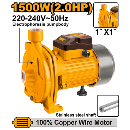 Centrifugal Pump Single Impeller 230𝑉 iNGCO-0.75𝑘𝑊/4.2𝑚³ℓ𝑝𝒉/𝐻23𝑚-