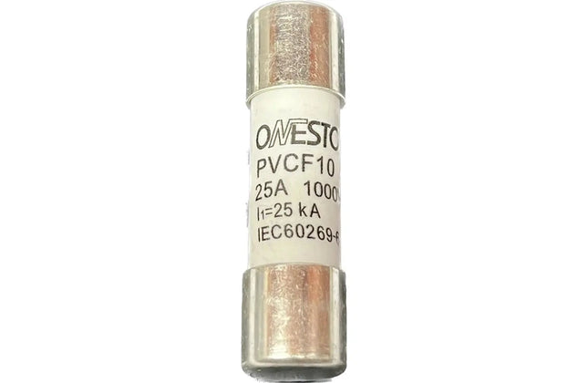 Ceramic Fuse ⌀10x38𝑚𝑚 Onesto-10𝐴/1000𝑉 DC