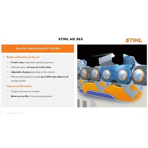 Chainsaw 2T 3.5𝑘𝑊 MS363 STIHL-+37𝑐𝑚3️⃣56𝐷𝐿 BAR&CHN-