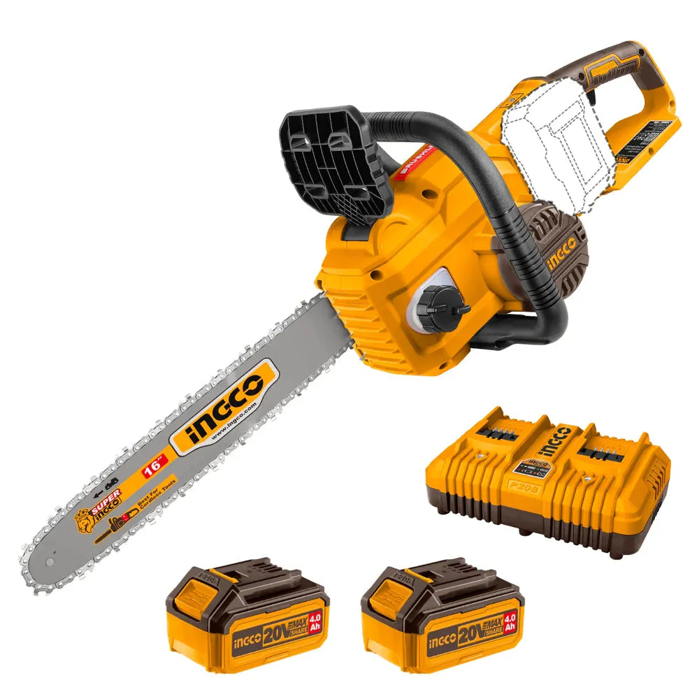 Chainsaw Cordless 2x𝑃20ˢ iNGCO-40𝑐𝑚/🟡61PMM3-56𝐷𝐿-Tool Only-