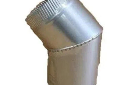 Chimney Flue Bend 45° GALV 𝑇0.4𝑚𝑚 »-⌀125x220x220𝑚𝑚