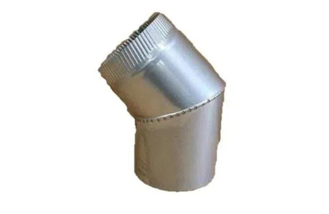 Chimney Flue Bend 45° GALV 𝑇0.4𝑚𝑚 »-⌀125x220x220𝑚𝑚
