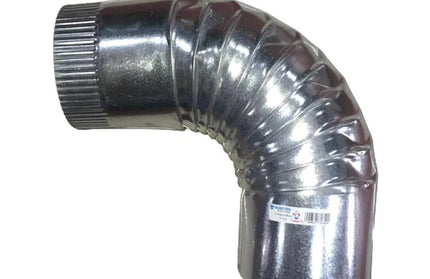 Chimney Flue Elbow 90° GALV 𝑇0.4𝑚𝑚 »-⌀100x230x230𝑚𝑚