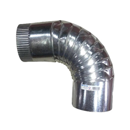 Chimney Flue Elbow 90° GALV 𝑇0.4𝑚𝑚 »-⌀100x230x230𝑚𝑚