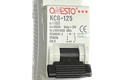 Circuit Breaker MCB DIN Onesto-1𝑃ole-80𝐴 6𝑘𝐴