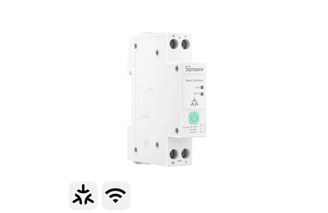 Circuit Breaker MCB DIN Smart Wi-Fi SONOFF-2𝑃ole 1MOD-32𝐴