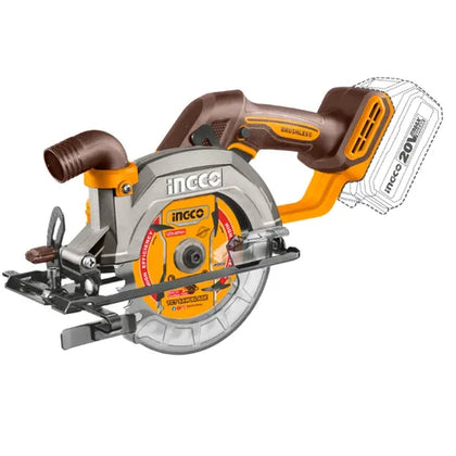 Circular Saw Cordless 𝑃20ˢ iNGCO »-140𝑚𝑚-Tool Only