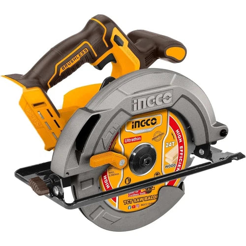 Circular Saw Cordless 𝑃20ˢ iNGCO »-185𝑚𝑚-Tool Only