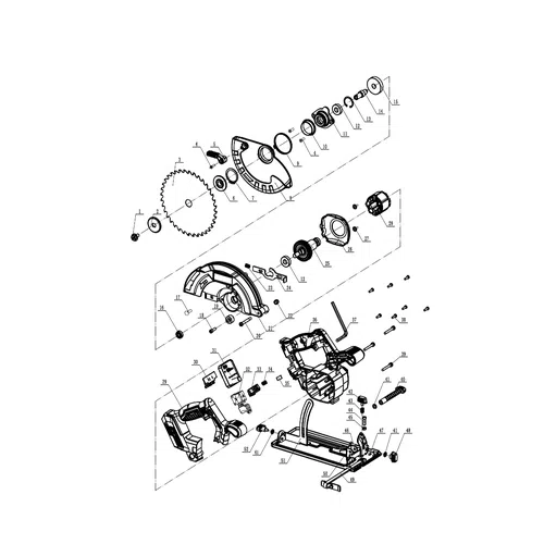 Circular Saw Cordless 20𝑉 iNGCO »-140𝑚𝑚-Tool Only-