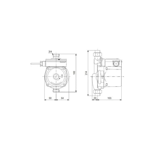 Circulator Pump UPA Grundfos »-15-90/120𝑊/0.98𝑚³ℓ𝑝𝒉/𝐻5.4𝑚-