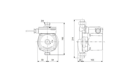 Circulator Pump UPA Grundfos »-15-90/120𝑊/0.98𝑚³ℓ𝑝𝒉/𝐻5.4𝑚-
