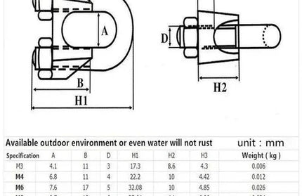 Clamp Wire Rope GALV-3𝑚𝑚-