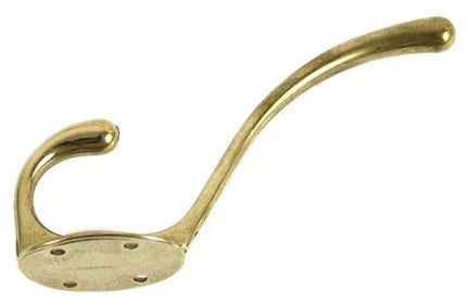 Coat & Hat Hook Brass Plated-127mm #398
