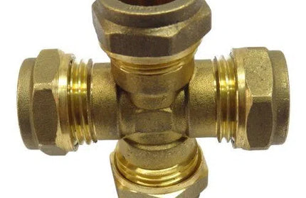 Compression Brass Cross-15mm