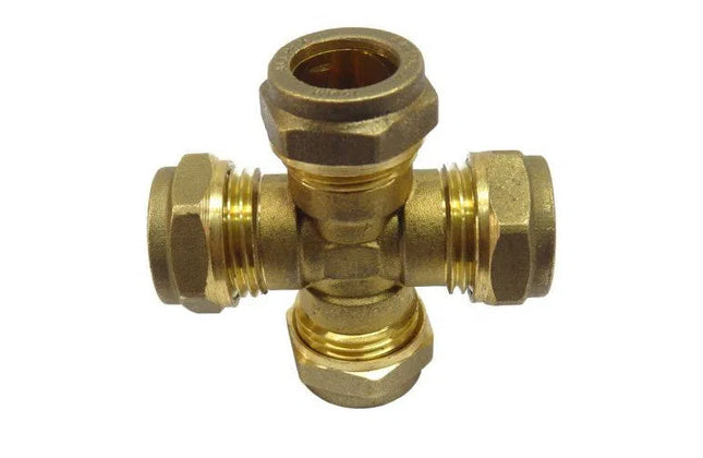 Compression Brass Cross-15mm