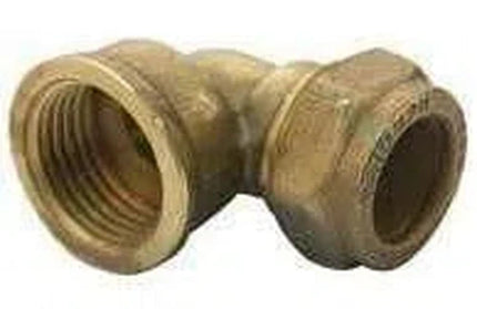 Compression Brass Elbow Female-15x1/2"