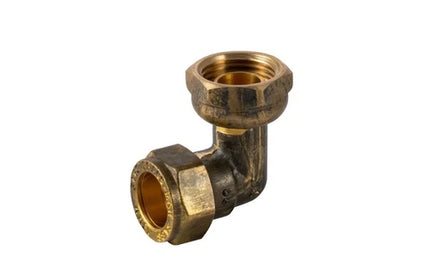 Compression Brass Elbow Swivel-15𝑚𝑚 x 1/2"F