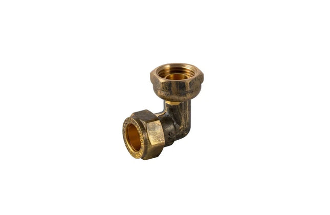 Compression Brass Elbow Swivel-15𝑚𝑚 x 1/2"F