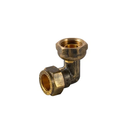 Compression Brass Elbow Swivel