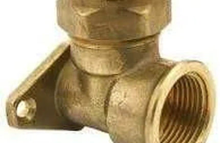 Compression Brass Elbow Wallplate-15x1/2"