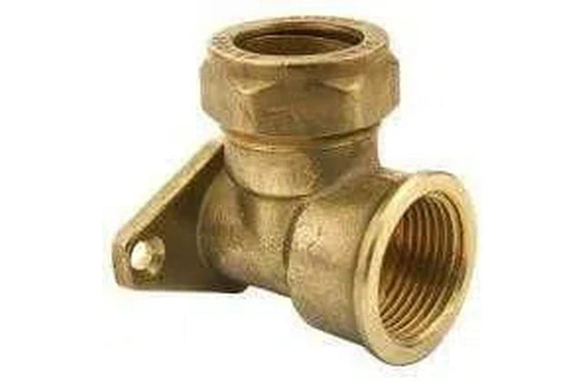 Compression Brass Elbow Wallplate-15x1/2"