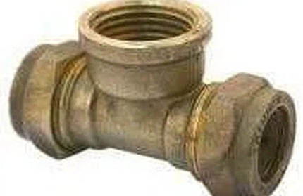 Compression Brass Tee Female-15x15x1/2"