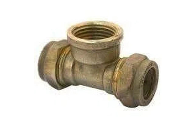 Compression Brass Tee Female-15x15x1/2"