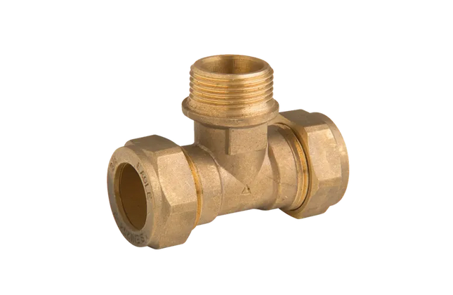 Compression Brass Tee Male-15x15x1/2"