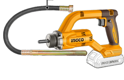 Concrete Vibrator Cordless 𝑃20ˢ iNGCO-Tool Only[NEW JULY 2026]