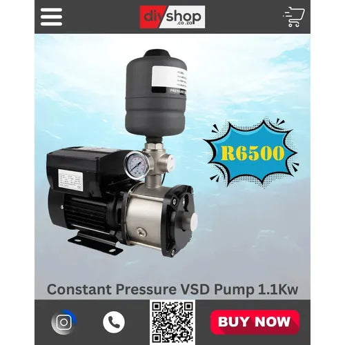 Constant Pressure VSD Pump Multistage Pascali-0.75𝑘𝑊/4𝑚³ℓ𝑝𝒉/𝐻32𝑚/10℔-