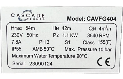 Constant Pressure VSD Pump Multistage Pascali-1.1𝑘𝑊/4𝑚³ℓ𝑝𝒉/𝐻42𝑚/10℔-
