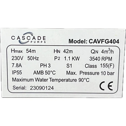 Constant Pressure VSD Pump Multistage Pascali-1.1𝑘𝑊/4𝑚³ℓ𝑝𝒉/𝐻42𝑚/10℔-