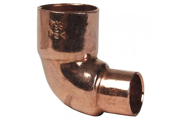 Copper Cu Elbow Reducer 90º-22x15mm