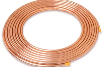 Copper Tube Pipe Soft Type »-⌀1/4" 6.35 x 𝑇0.61𝑚𝑚-𝑝/𝑚eter