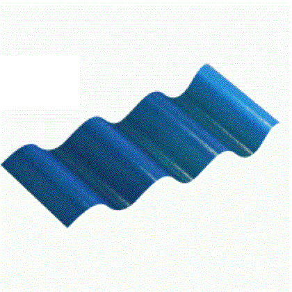 Corrugated Sheet Polycarbonate-Blue-𝐿3.6𝑚 x 𝑊860x𝑇0.8𝑚𝑚