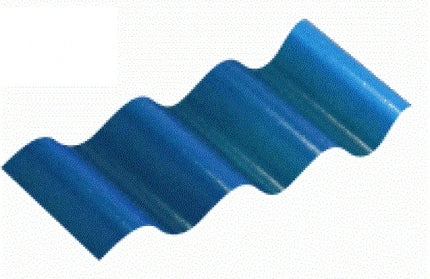 Corrugated Sheet Polycarbonate-Blue-𝐿3.6𝑚 x 𝑊860x𝑇0.8𝑚𝑚