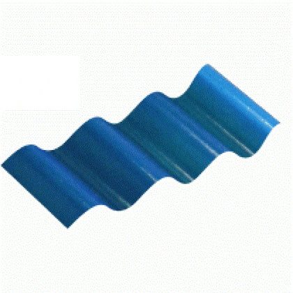 Corrugated Sheet Polycarbonate-Blue-𝐿3.6𝑚 x 𝑊860x𝑇0.8𝑚𝑚