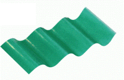 Corrugated Sheet Polycarbonate-Green-𝐿3.6𝑚 x 𝑊710x𝑇0.8𝑚𝑚