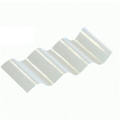 Corrugated Sheet Polycarbonate-Clear-𝐿3.6𝑚 x 𝑊860x𝑇0.8𝑚𝑚-